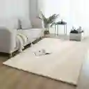 Alfombra Tapete Peludo Beige Antideslizante 120 X 170cms