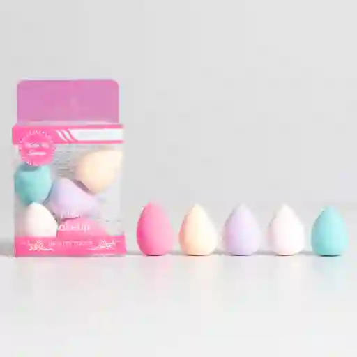 Juego De 5 Mini Beauty Blenders Para Maquillaje De Rostro