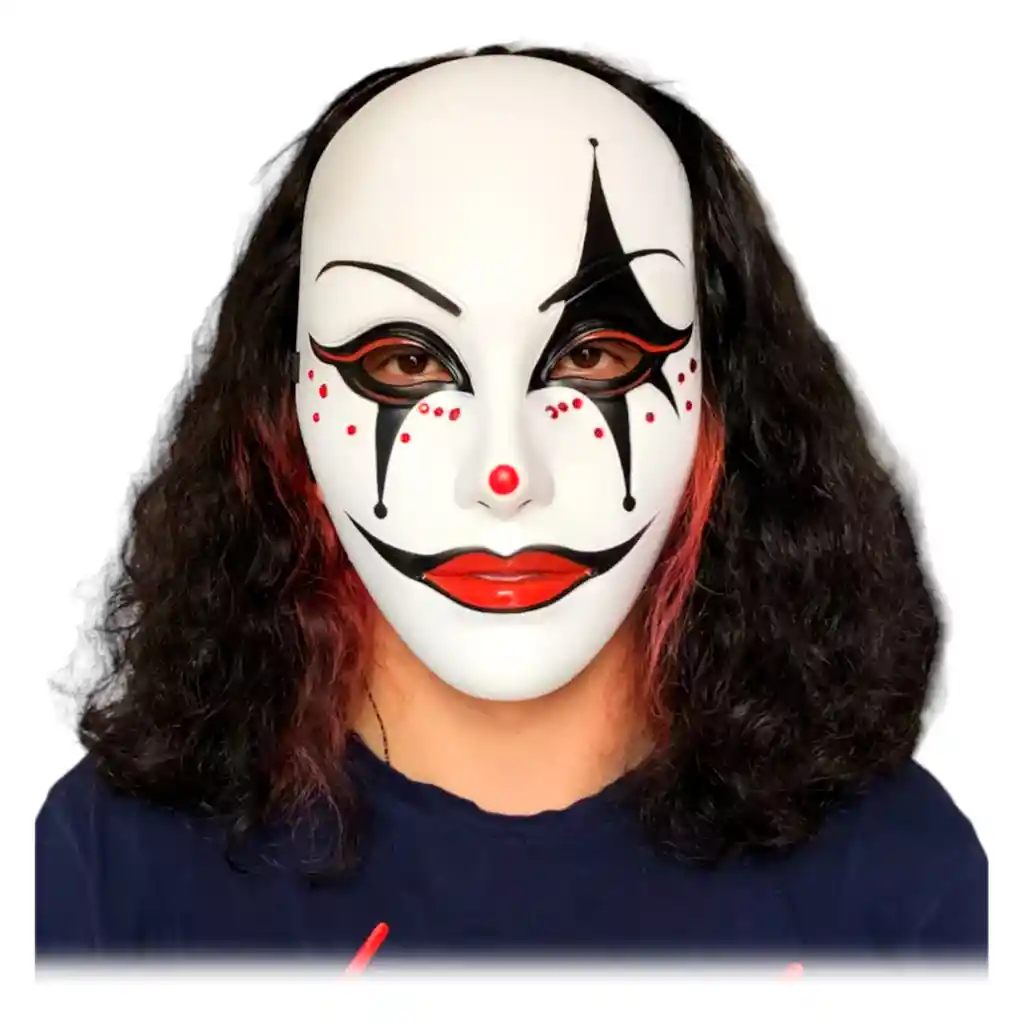 Máscara Arlequin Joker Payaso Disfraz Comodín Halloween