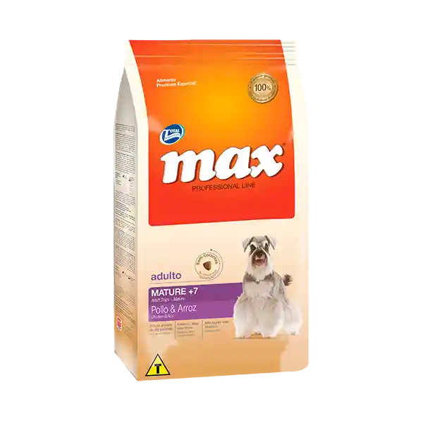 Max Alimento para Perro Adulto Mature Pollo y Arroz 7+