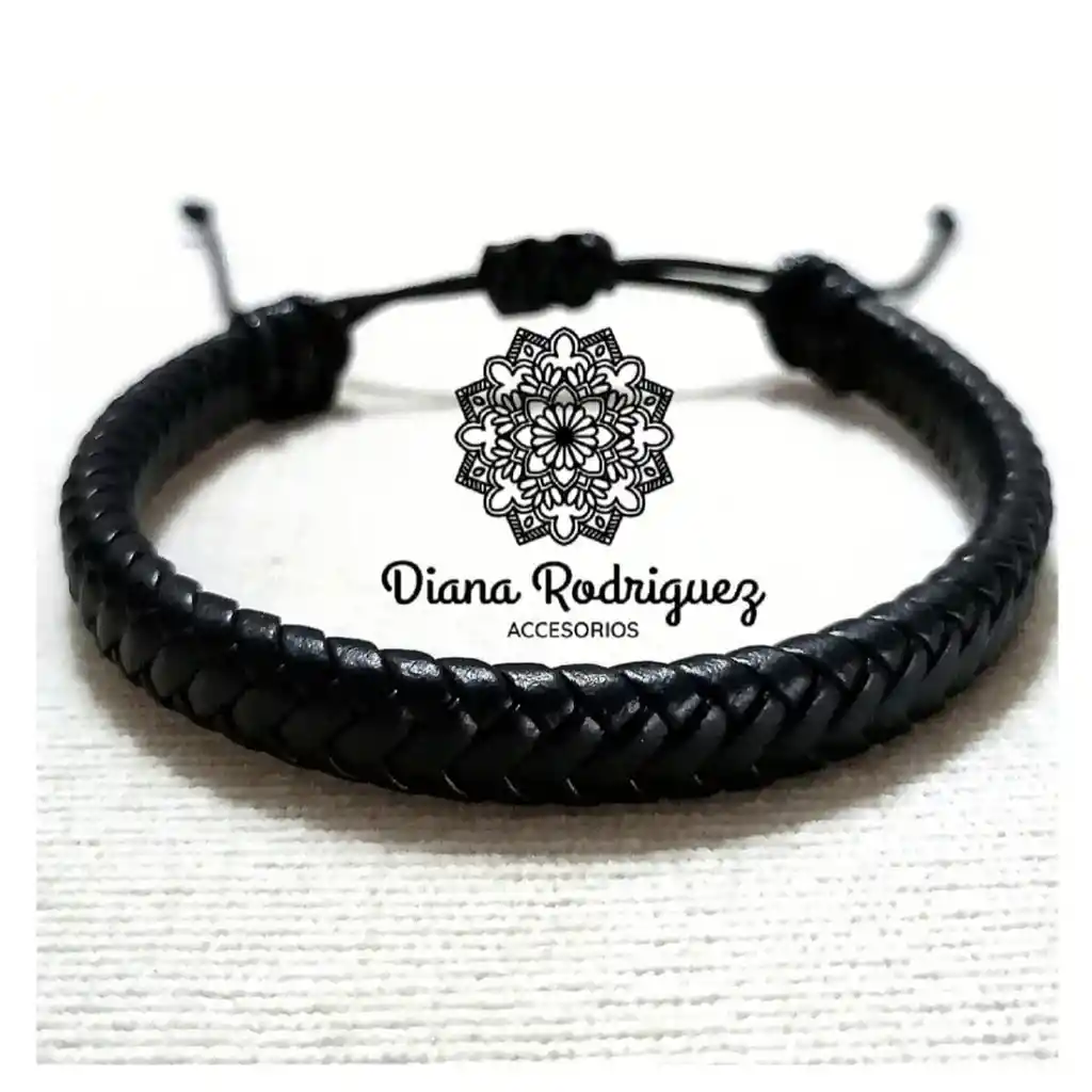 Pulsera Para Hombre En Cuero Trenzado A Domicilio