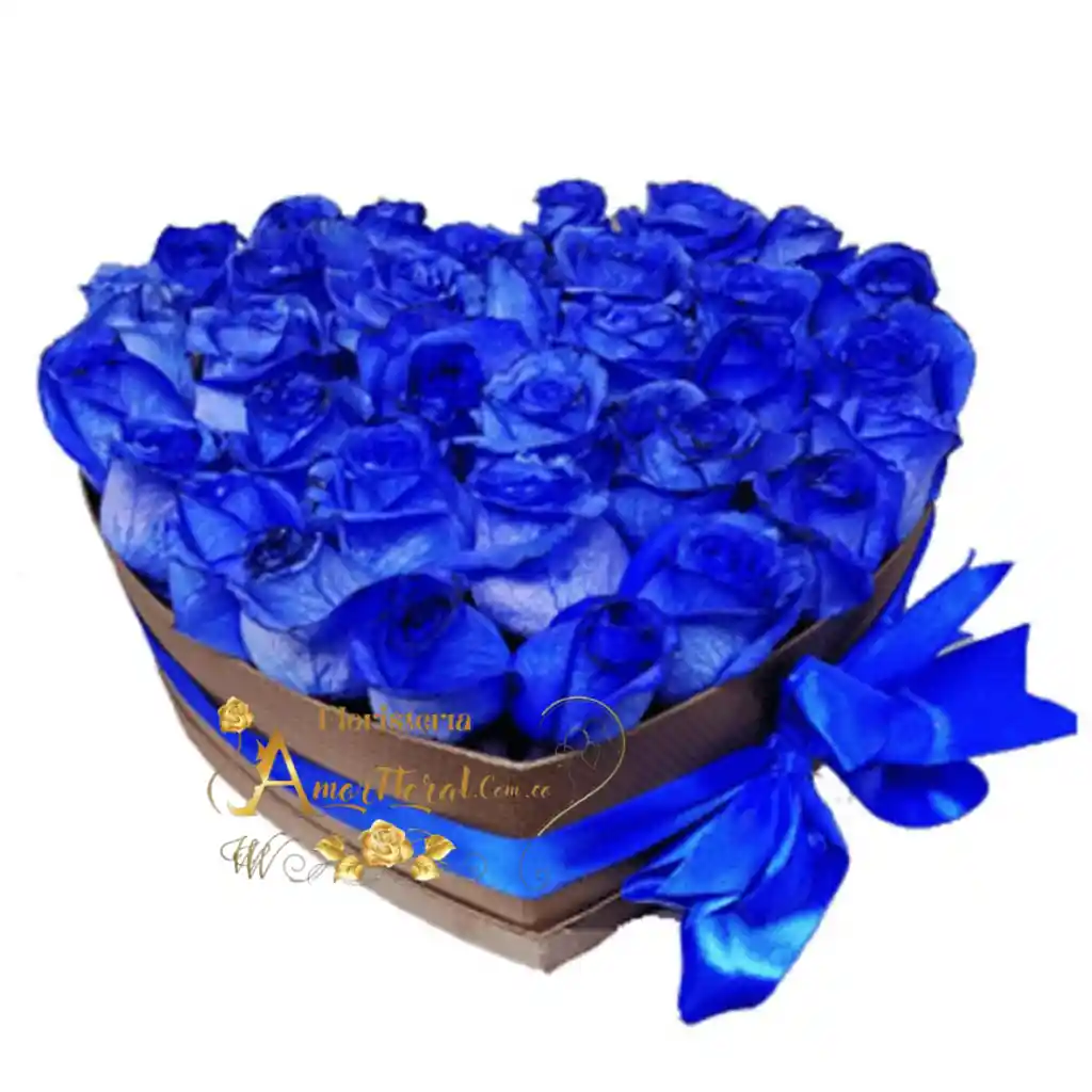 Corazón Azul Flores En Cali