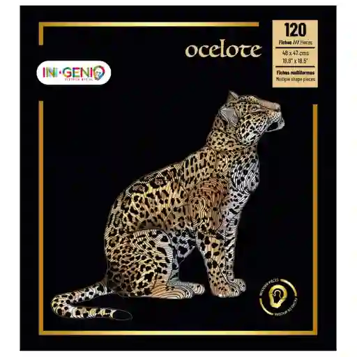 Rompecabezas En Madera Multiformas Jaguar - Ocelote