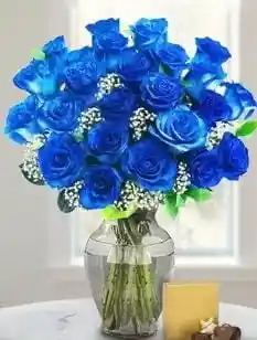 Rosas Azules Feliz Dia Del Novio Feliz Cumpleaños Feliz Aniversario