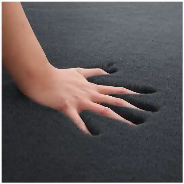 Tapete Alfombra Antideslizante Piel Conejo Sintetico Gris Oscuro 120 X 170cm