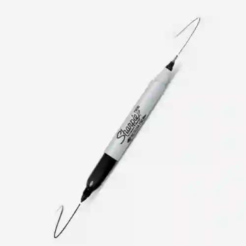 Sharpie Negro Doble Punta