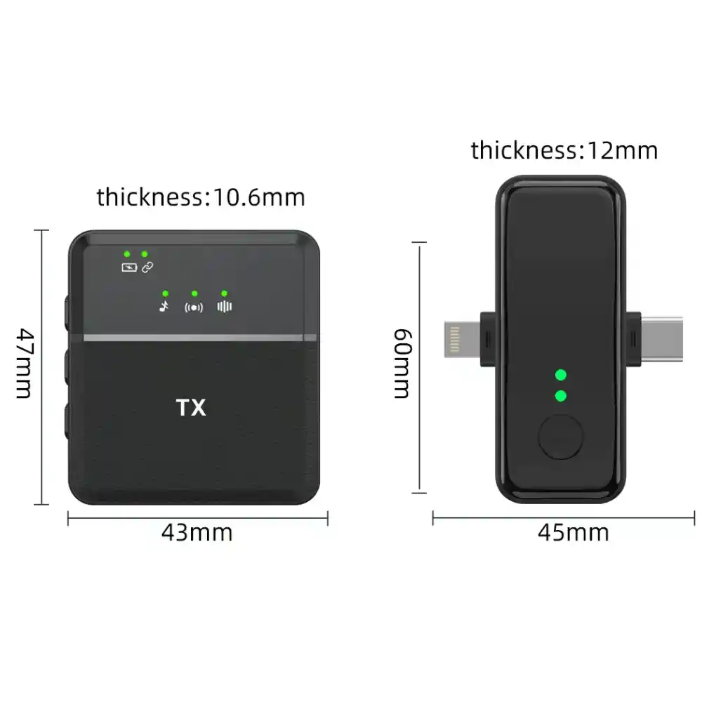 Microfono Inalambrico Solapa Receptor Tipo C/lightning Sx31
