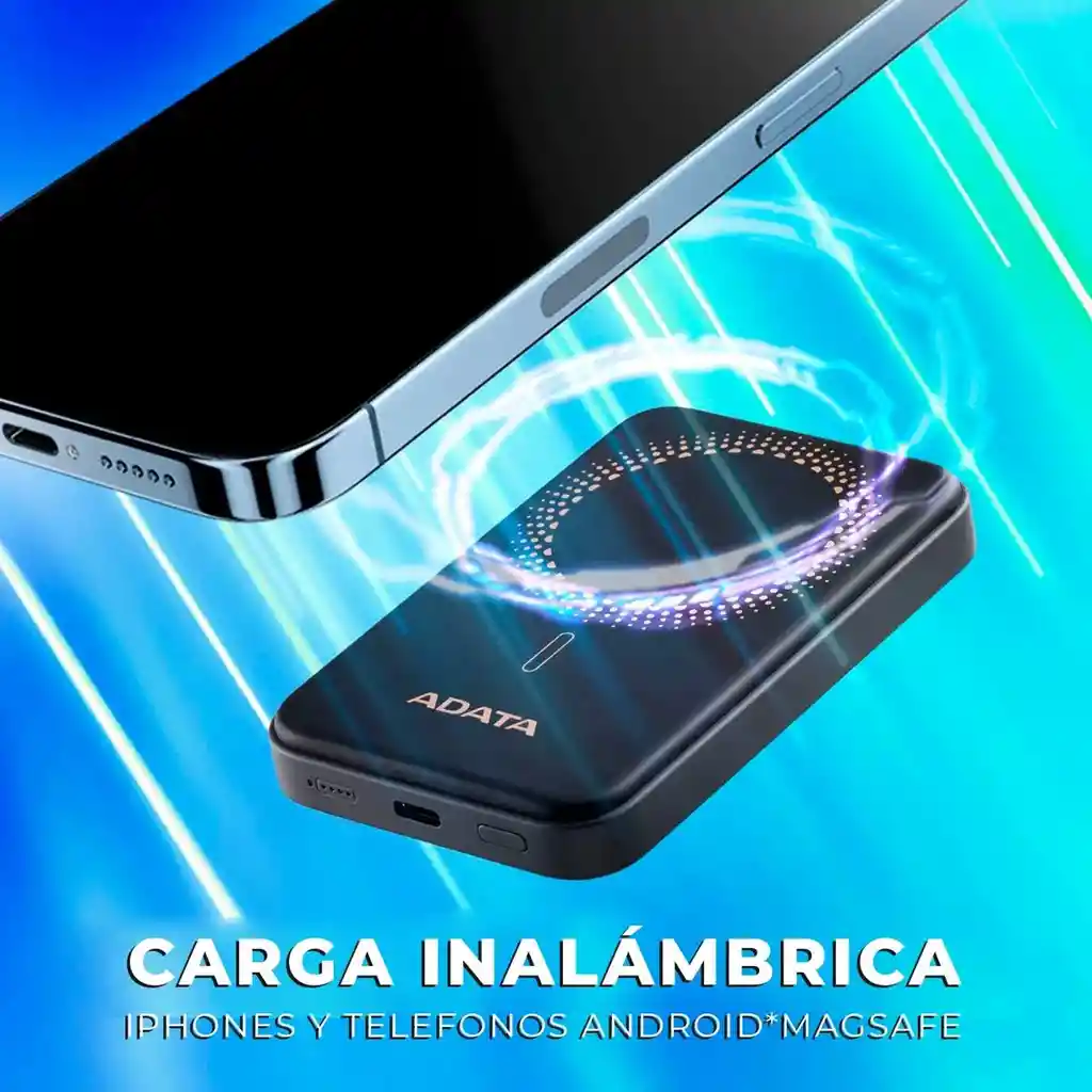 Power Bank 5000mah Adata R050 / Carga Inalámbrica Magnética