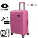 Maleta De Viaje 24″ Swiss World Pink, 100% Polipropileno