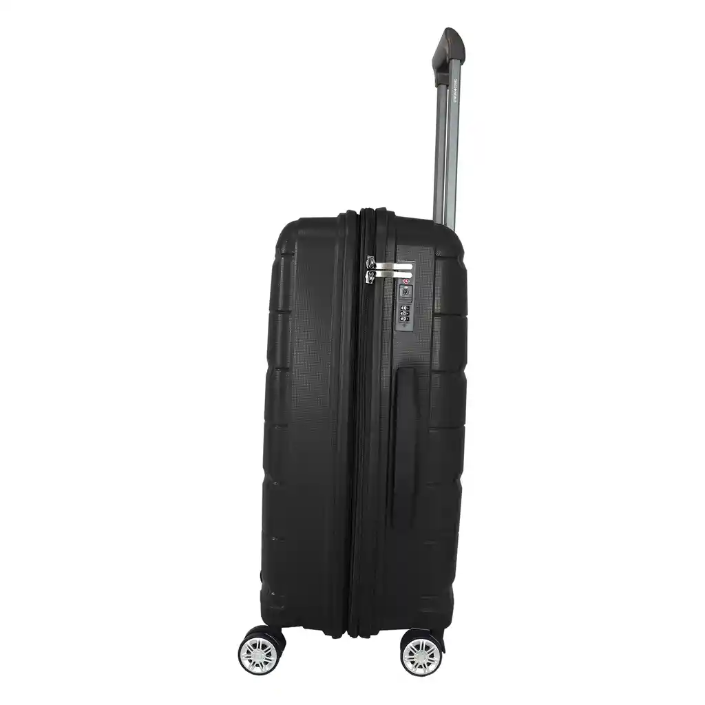 Maleta De Viaje 24″ Swiss World Black, 100% Polipropileno