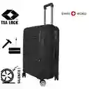 Maleta De Viaje 24″ Swiss World Black, 100% Polipropileno