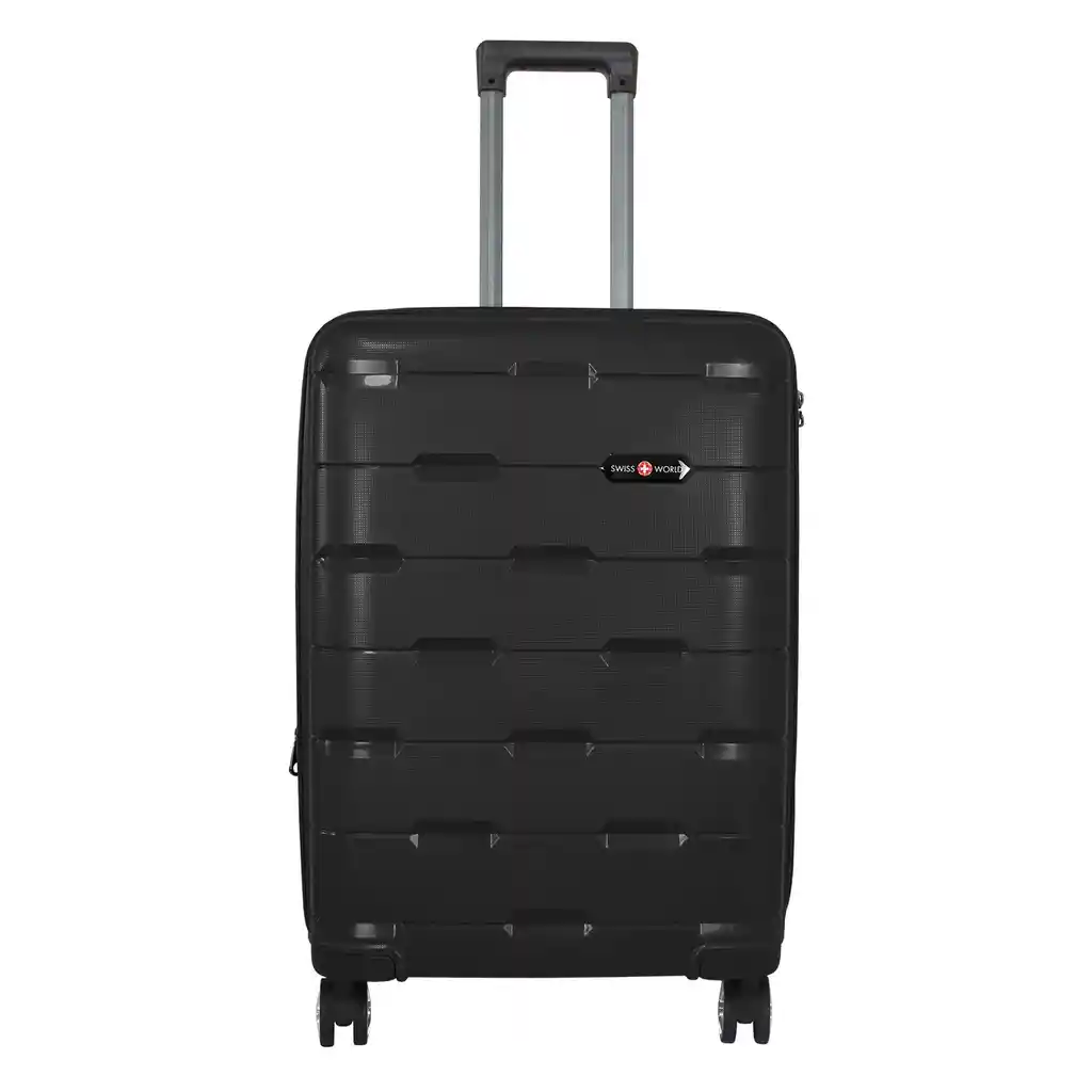 Maleta De Viaje 24″ Swiss World Black, 100% Polipropileno