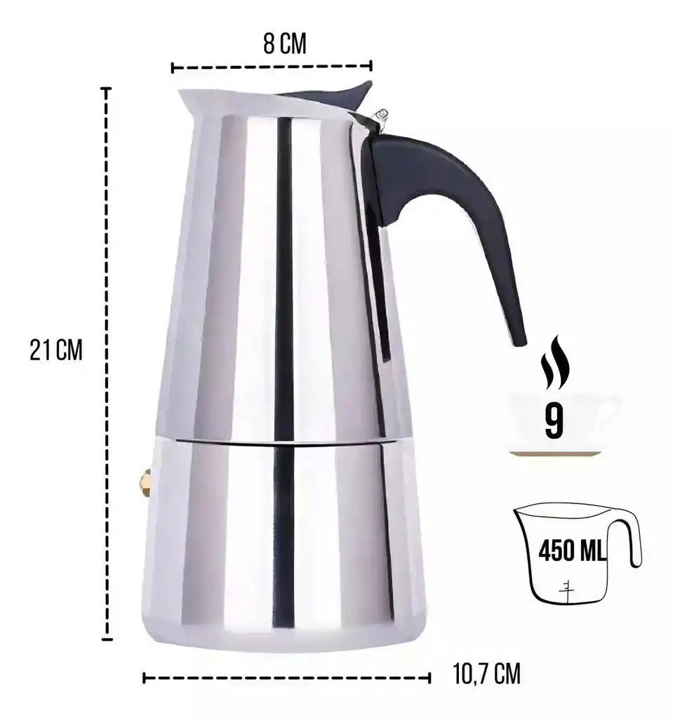 Cafetera Italiana 9 Tazas Espresso Maker