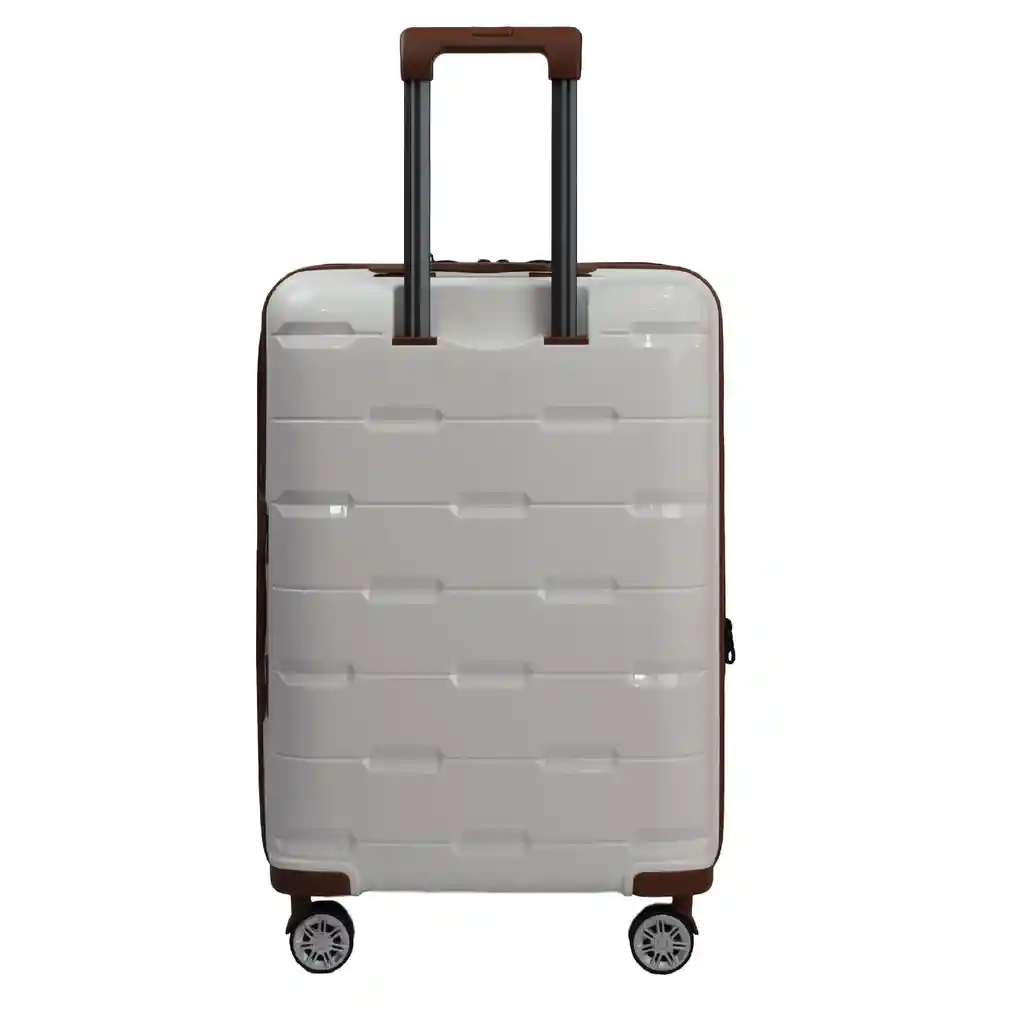 Maleta De Viaje 24″ Swiss World White/coffee, 100% Polipropileno