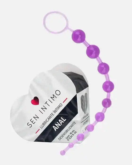 1 Lubricante Anal Sen Íntimo 10 Ml 1 Bolas Anales Chinas Flexibles (color Según Disponibilidad, Tú Escoges) Combo Principiante Sexo Anal