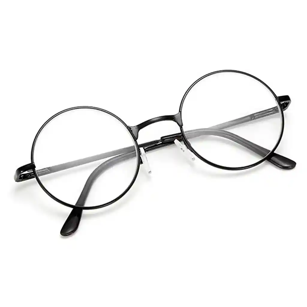 Gafas Redondas Estilo Harry Potter 5cm Lentes Disfraz Moda Marco Negro