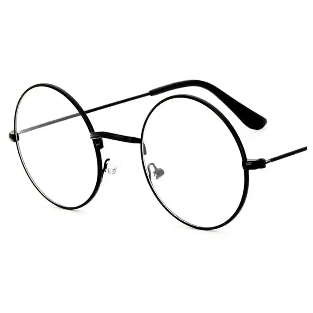 Gafas Redondas Estilo Harry Potter 5cm Lentes Disfraz Moda Marco Negro