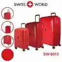 Set X 3 Maletas Swiss World C.red, 100% Polipropileno