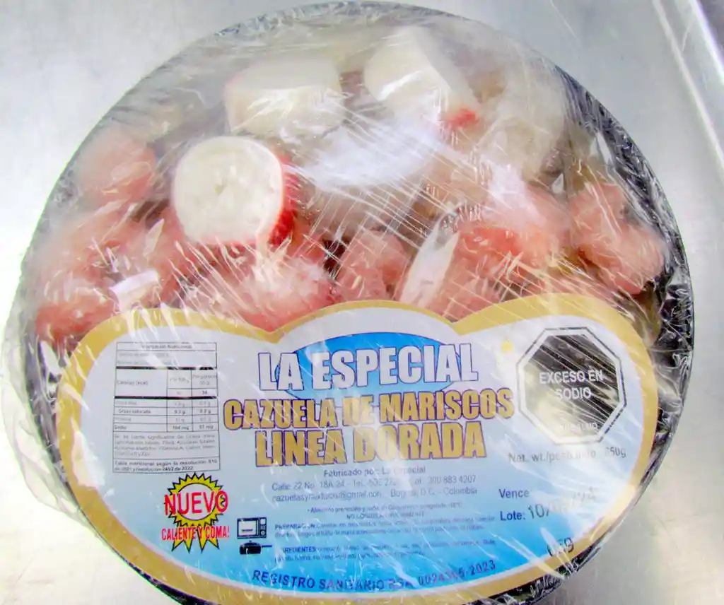 Cazuela De Mariscos Lider, 650 Gr Lista Para Calentar