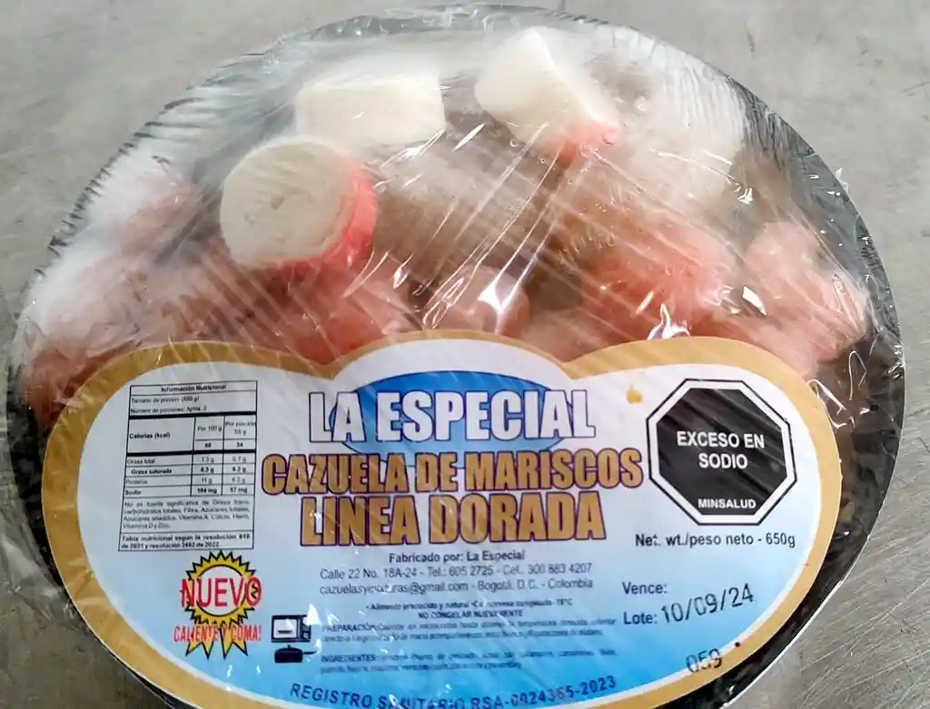 Cazuela De Mariscos Lider, 650 Gr Lista Para Calentar