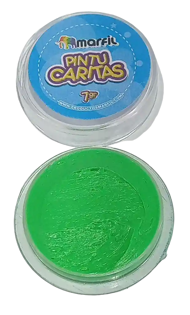 Pintucaritas Maquillaje Color Verde Neon Halloween Hora Loca