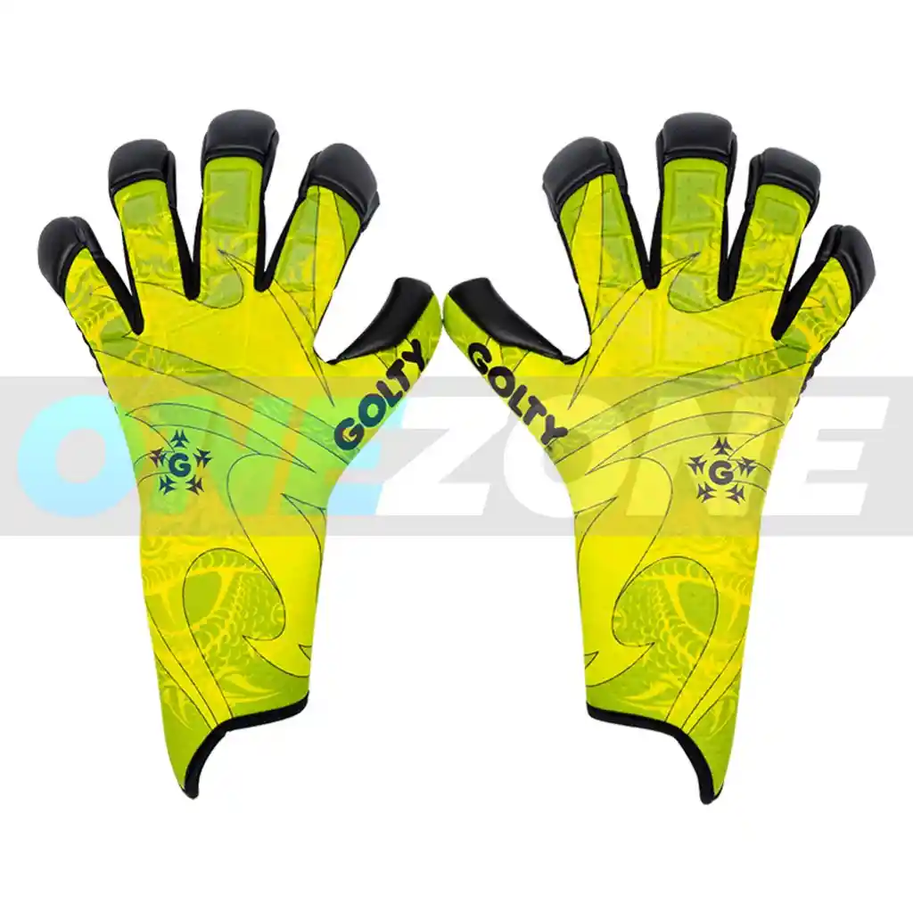 Guante De Fútbol Golty Profesional Dragon Corte Hibrido/ Neón - Talla: 9