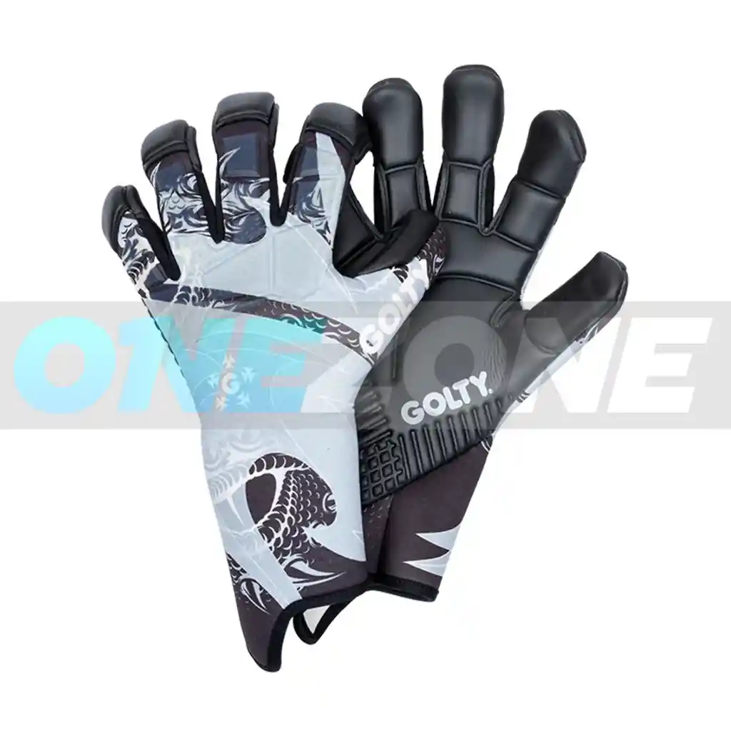 Guante De Fútbol Golty Profesional Dragon Corte Hibrido/ Gris - Talla: 10