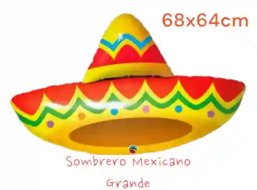 Globo Metalizado Sombrero Mexicano Grande