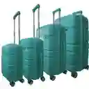 Set De Maletas De Viaje Air3 X 4 Pzs Teal Polipropileno