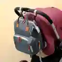 Pañalera Tipo Moisés Con Monedero Gris