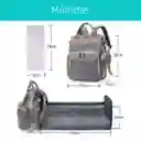 Pañalera Tipo Moisés Con Monedero Gris