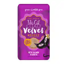 Tiki Cat Pouch Luau Velvet Mousse Salmon