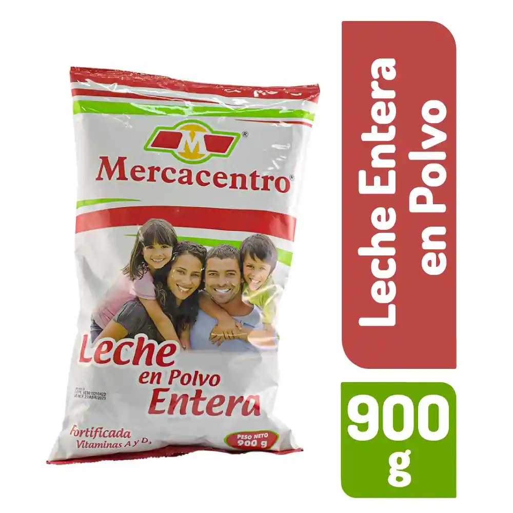 Leche Mercacentro Entera 900 G Polvo