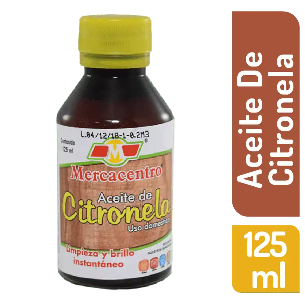 Aceite De Citronela Mercacentro 125 Ml