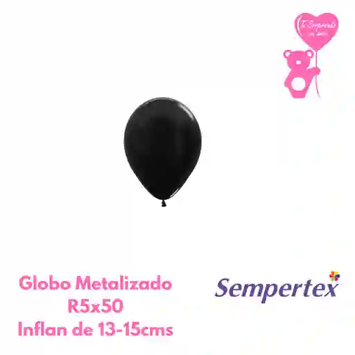 Globo O Bomba Metal Negro Sempertex R5x50