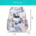 Pañalera Solapa Con Diseño Estampado Blanco Arcoíris