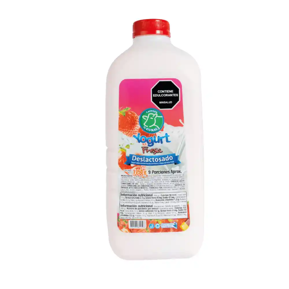 Yogurt El Cural Deslactosado X 1750 G Fresa