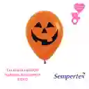 Globo O Bomba R12x12 Imp Calabaza Fashion Naranja Halloween Sempertex