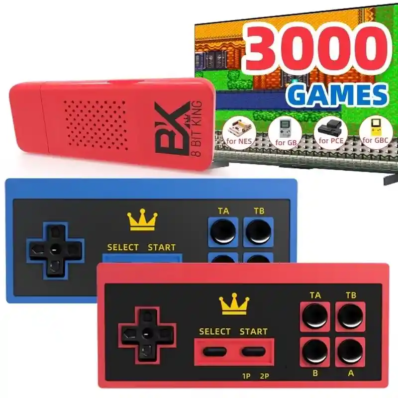 Reproductor Stick Genérico Emulador Juegos Retro 3000 Juegos