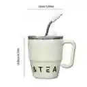 Vaso Taza Con Pajilla Metalica 480ml