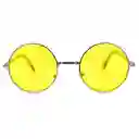 Gafas Redondas Estilo Ozzy Osbourne John Lennon Sin Estuche Amarillo