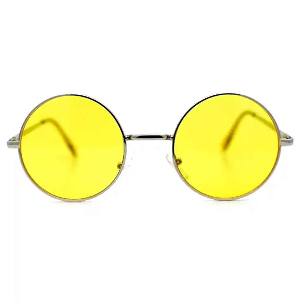 Gafas Redondas Estilo Ozzy Osbourne John Lennon Sin Estuche Amarillo