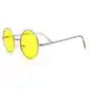 Gafas Redondas Estilo Ozzy Osbourne John Lennon Sin Estuche Amarillo