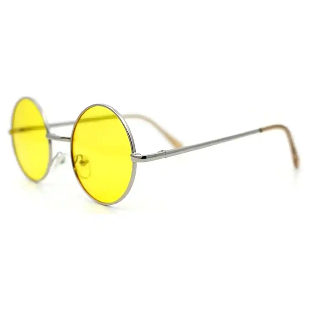 Gafas Redondas Estilo Ozzy Osbourne John Lennon Sin Estuche Amarillo