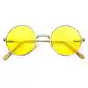 Gafas Redondas Estilo Ozzy Osbourne John Lennon Sin Estuche Amarillo