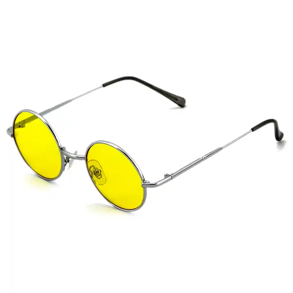 Gafas Redondas Estilo Ozzy Osbourne John Lennon Sin Estuche Amarillo