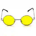 Gafas Redondas Estilo Ozzy Osbourne John Lennon Sin Estuche Amarillo