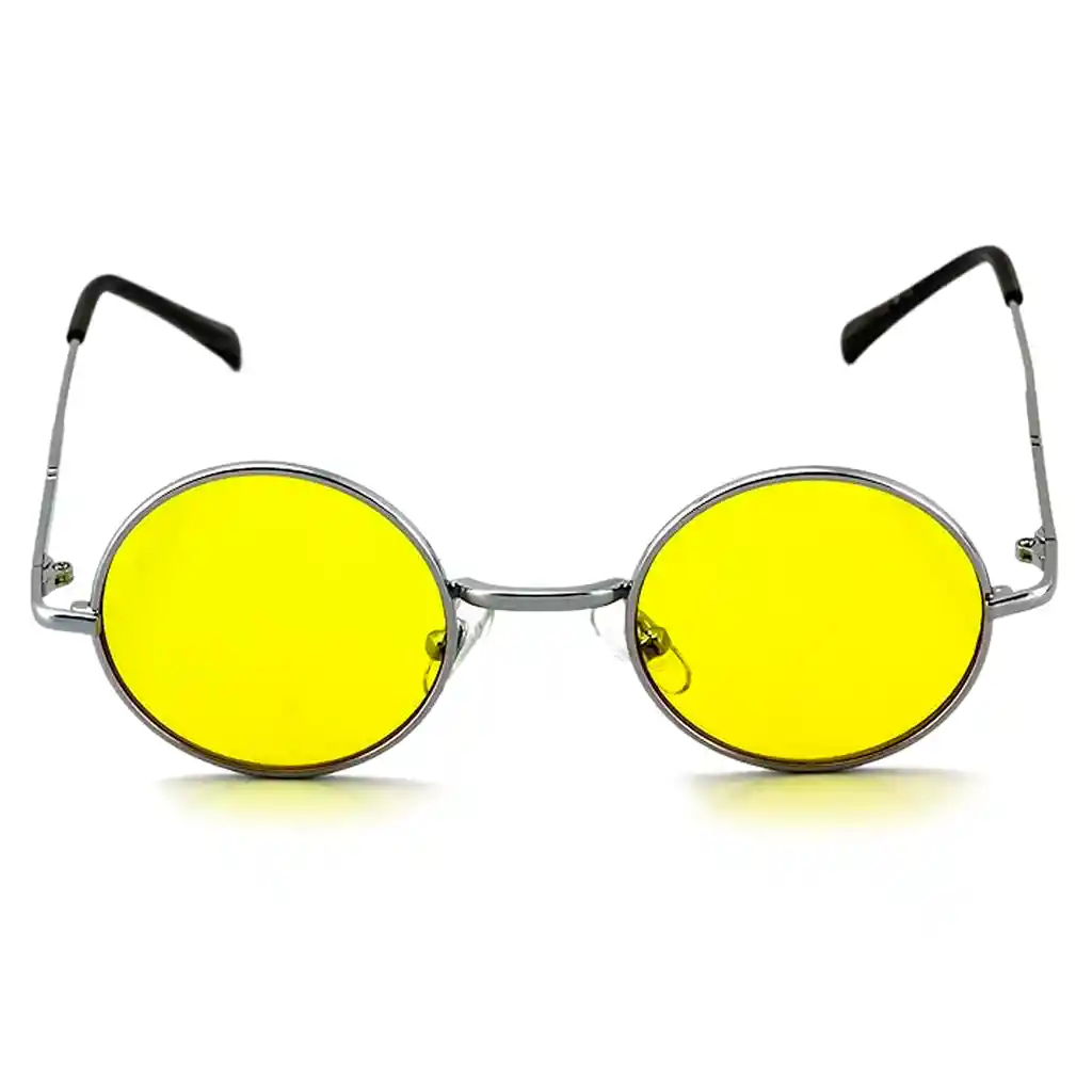 Gafas Redondas Estilo Ozzy Osbourne John Lennon Sin Estuche Amarillo