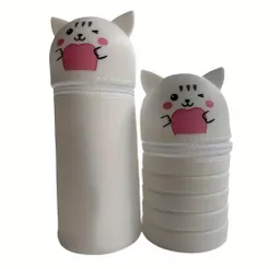 Cartuchera Estuche Goma Plegabable Catlovers