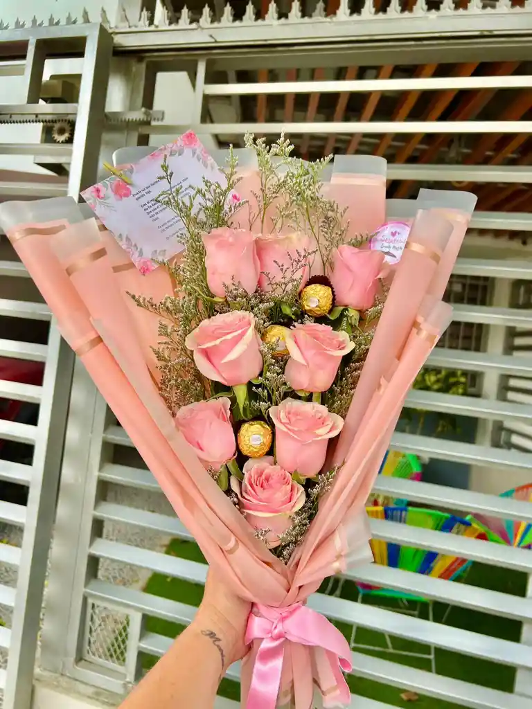 Ramo Eterno Amor Color Rosado